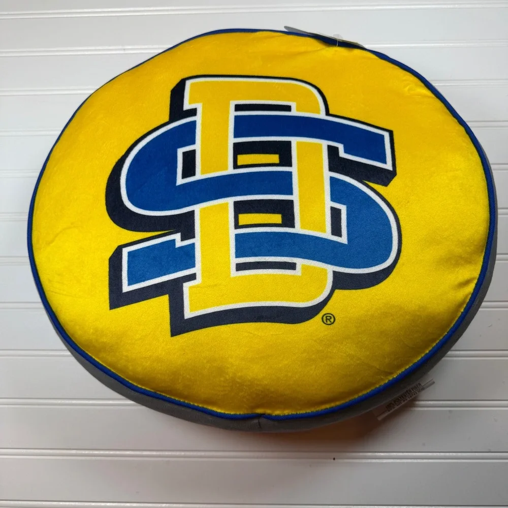 South Dakota State University SDSU Travel Cloud Pillow Northwest Blue Yellow
